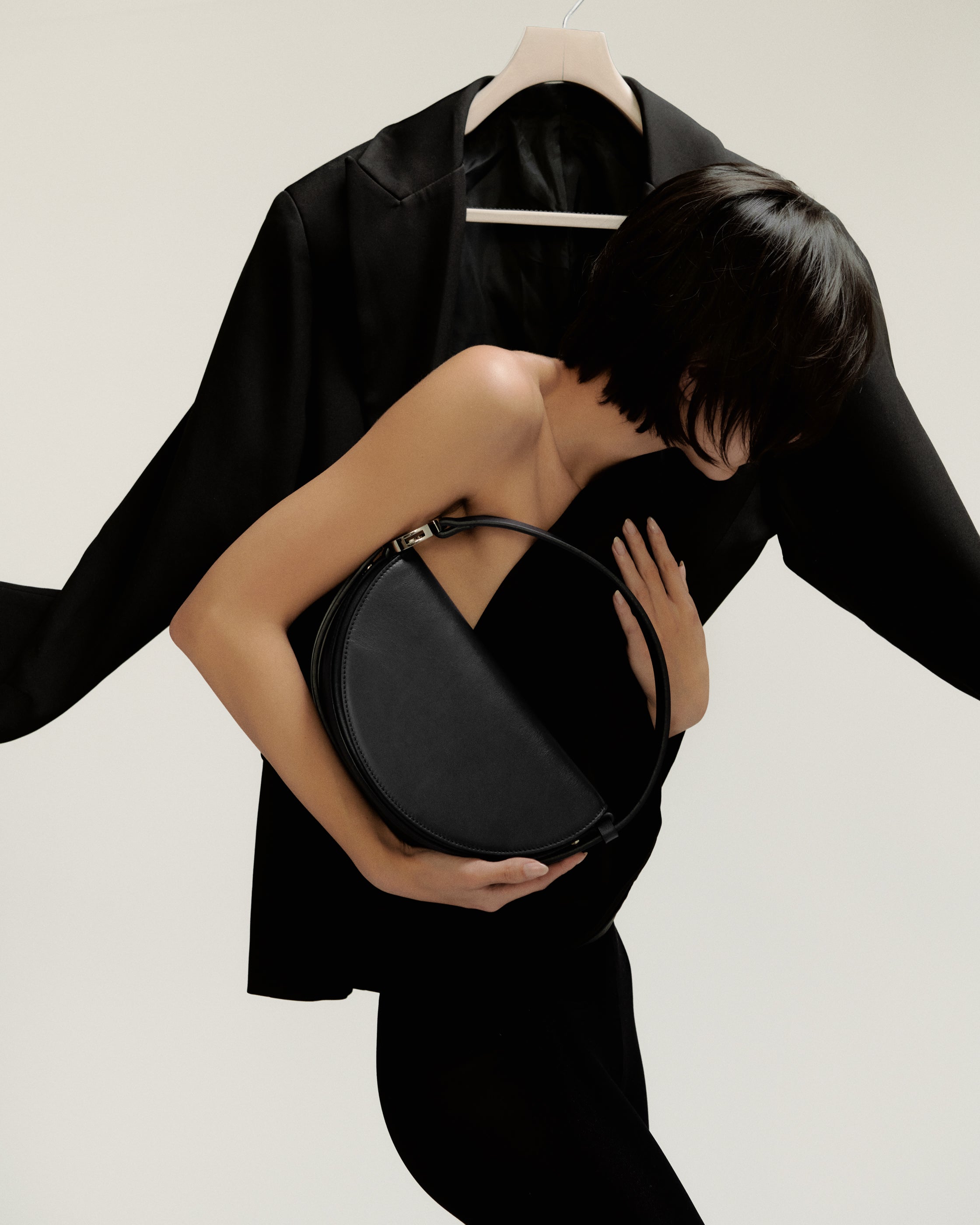 Dooz Celeste Bag scultpural handbag black italian leather