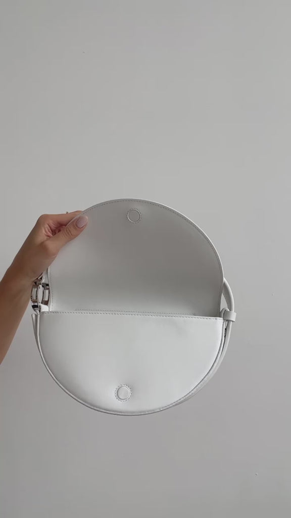 Dooz lunar celeste bag womens handbag tophandle leather purse in white interior detail