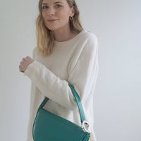 dooz celeste leather handbag two way multifunctional strap design handheld to shoulder length