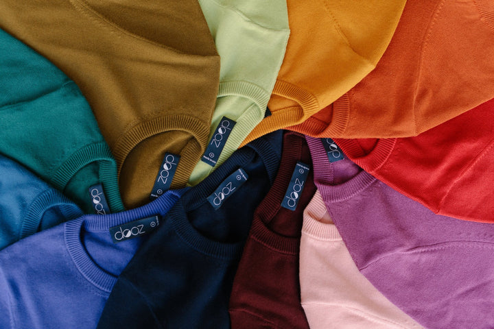 Dooz zodiac cotton knit sweater tees in rainbow colors