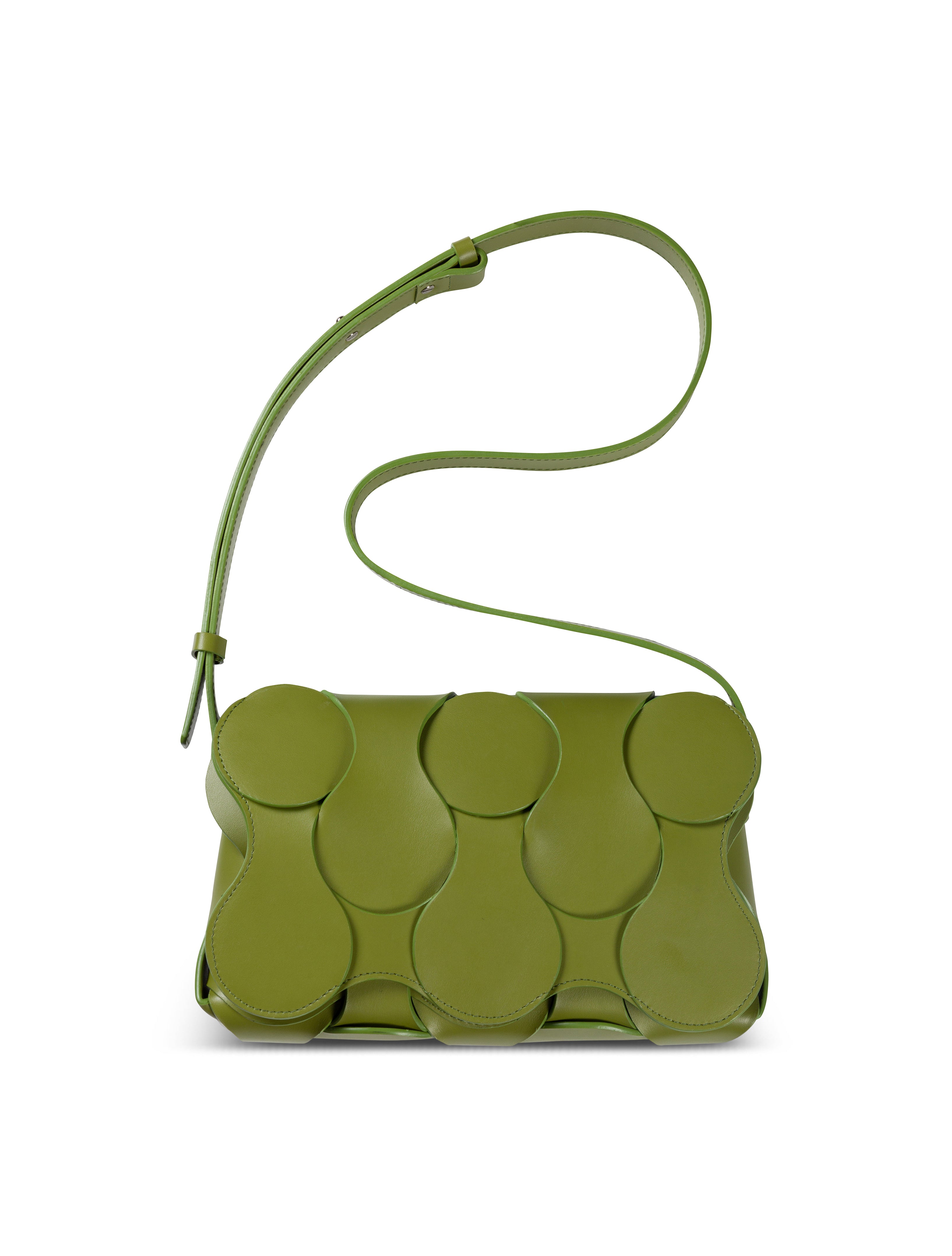 Dooz Gigi Bag in moss green Italian Nappa leather handmade in USA