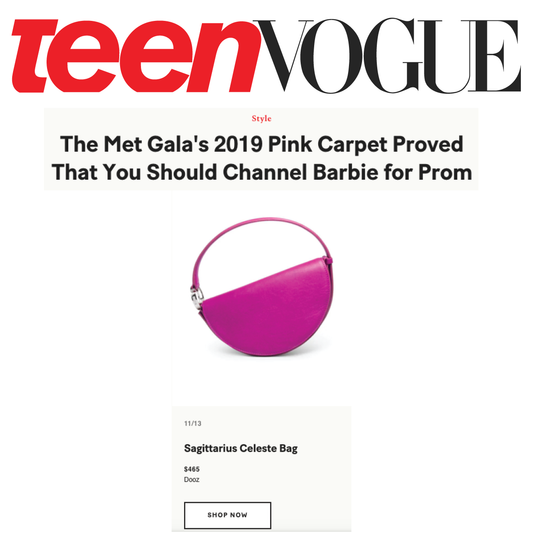 Dooz sagittarius celeste bag womens handbag fuschia hot pink featured in Teen Vogue