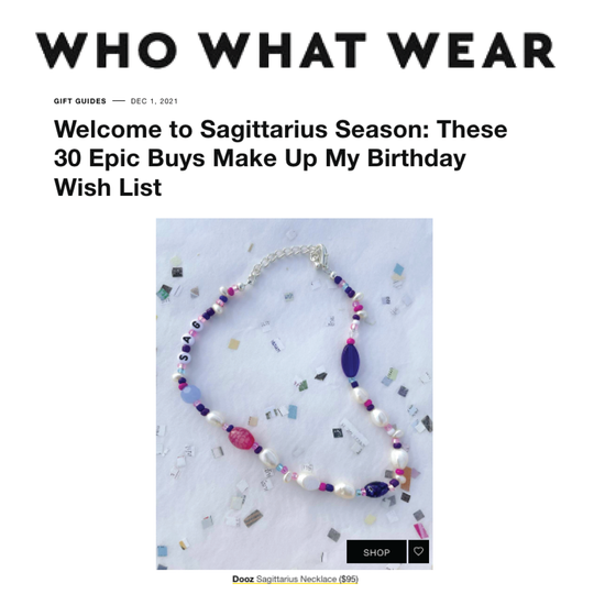 Dooz sagittarius necklace birthday gift sagittarius season featured in Who What Wear