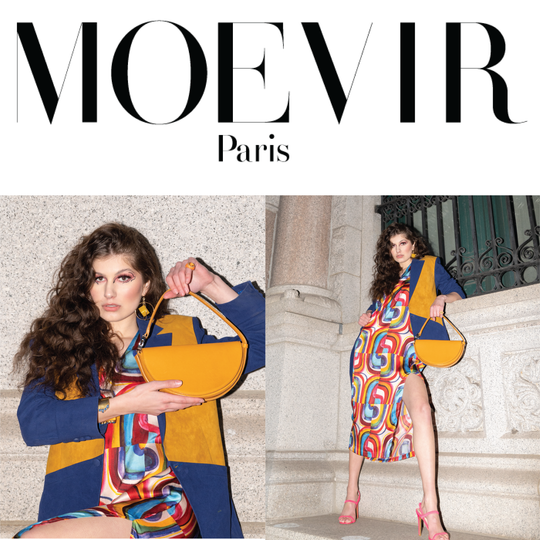 Dooz Gemini Céleste Bag in yellow leather womens purse featured in Moevir Paris magazine