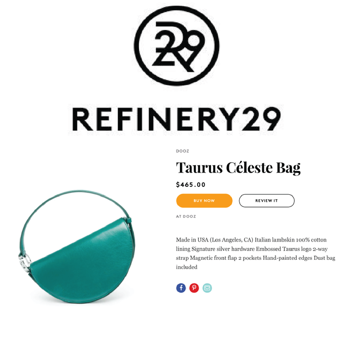 Dooz Taurus celeste bag womens leather handbag featured in refinery29