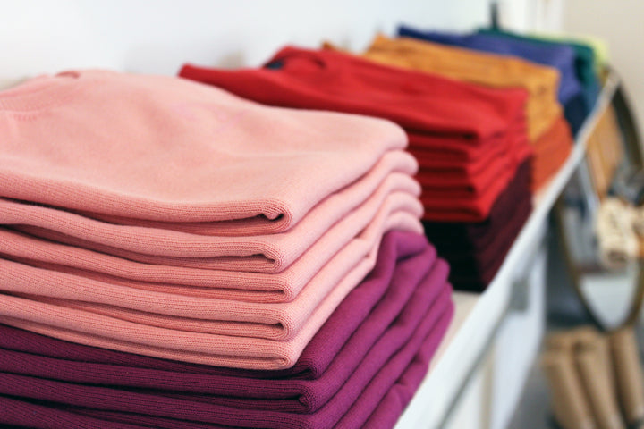 Dooz rainbow stack of sweaters short sleeve tops for women 100% cotton knitwear for zodiac signs