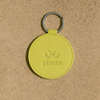 DOOZ Pisces lime green leather embossed keychain key holder accessory