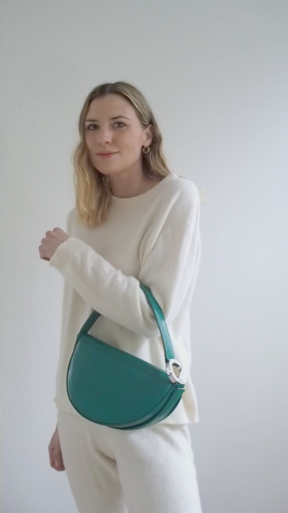 dooz celeste leather handbag two way multifunctional strap design handheld to shoulder length