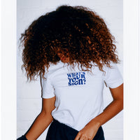 Dooz What's Your Sign? white printed cotton tee