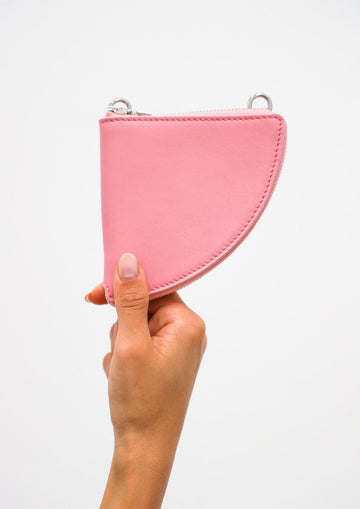 Dooz air sign element zipper wallet blush pink genuine italian leather color empowerment