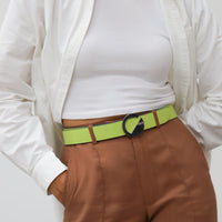 Dooz lime green pisces astrological reversible unisex leather belt color theory empowerment