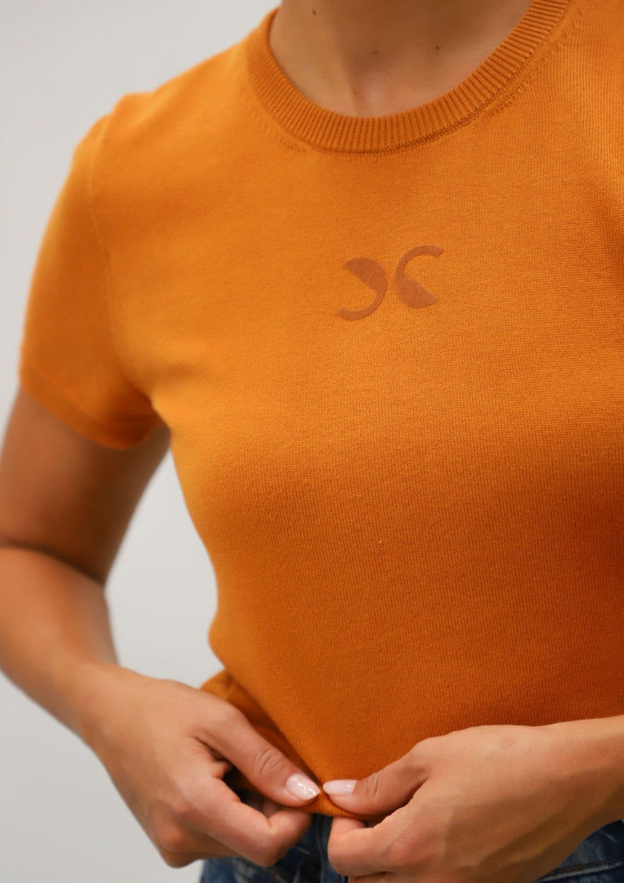 Dooz gemini astrological celestial sweater top 100% cotton jersey stitch detail with zodiac logo made in los angeles