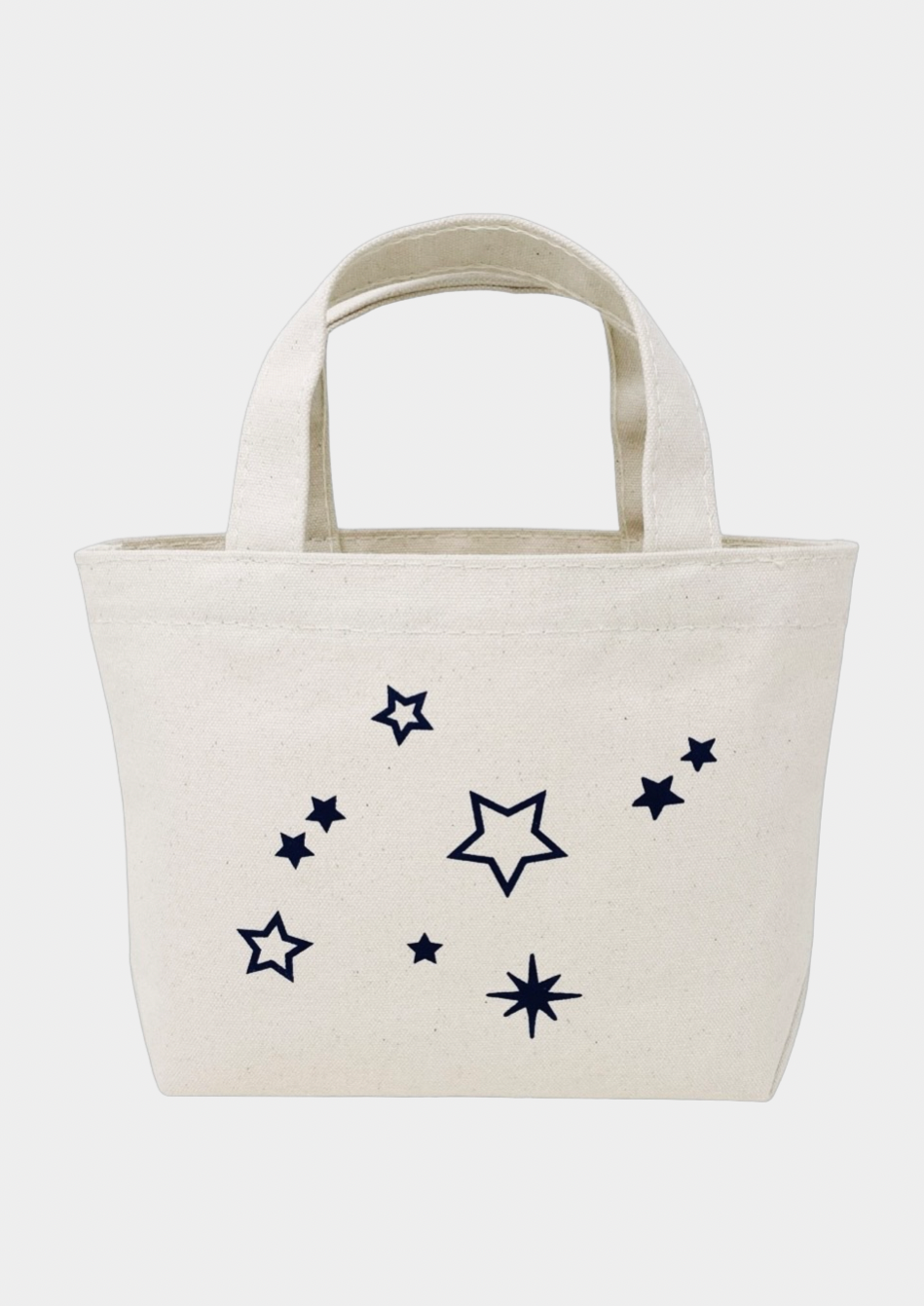 Dooz handmade cotton canvas tiny mini tote with printed stars