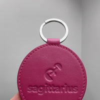 DOOZ Sagittarius zodiac small leather good keychain key holder 