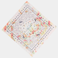Dooz Capricorn screen printed cotton bandana in rainbow tie dye