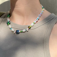 Dooz Taurus handmade custom zodiac necklace with pearls glass beads